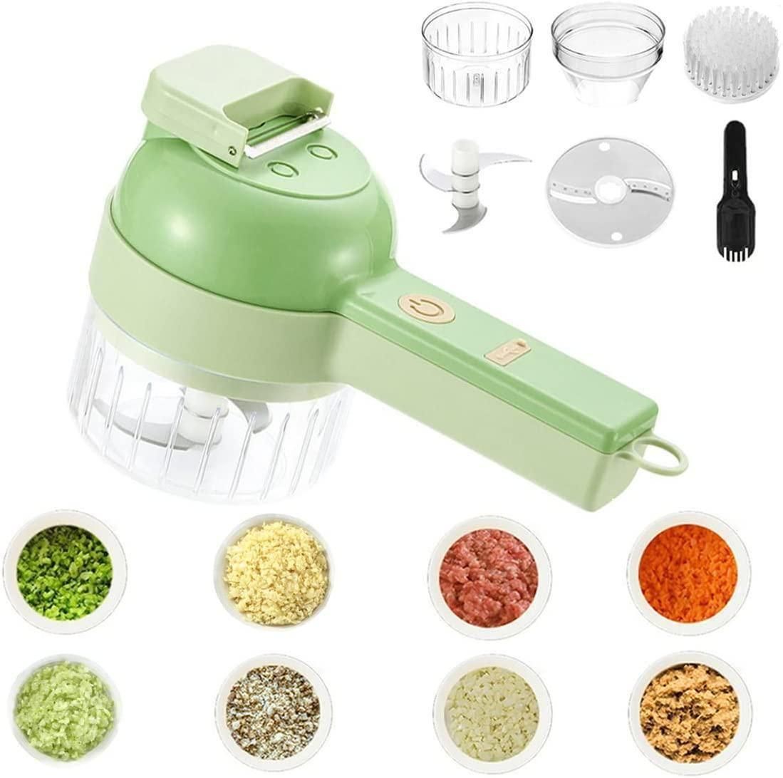Nextores | 4-in-1 Handheld Electric Vegetable Cutter & Slicer - Wireless Kitchen Master (USB Rechargeable)