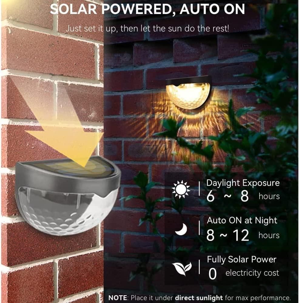 Nextores | Premium Solar Deck & Fence Lights - Waterproof Warm LED (Pack of 4)