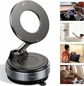 Nextores | Ultra-Grip Vacuum Suction Phone Mount - 360° Magnetic Holder (Car, Gym & Home)