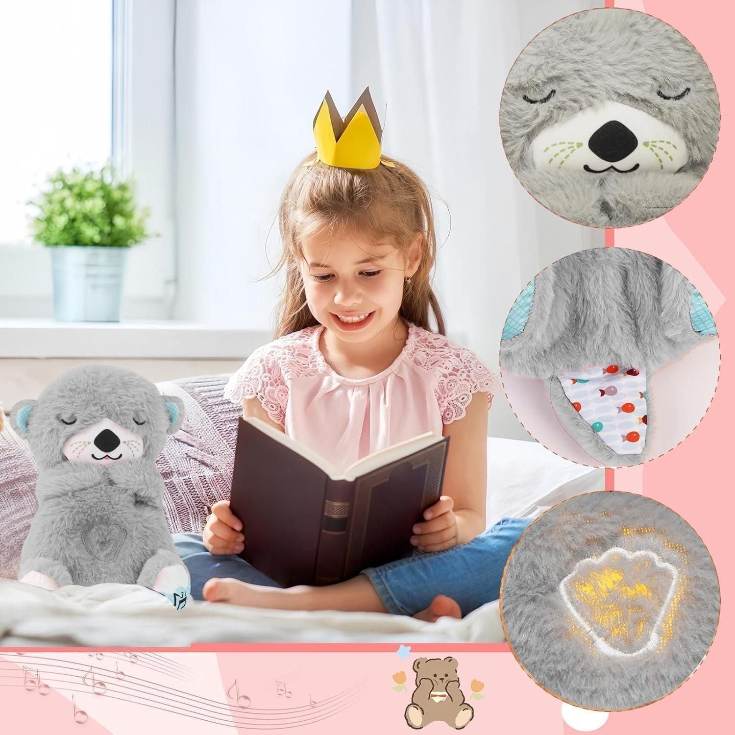 Nextores | The Viral "Breathing" Sleep Teddy Bear - Anxiety Relief & Soothing Music Plush