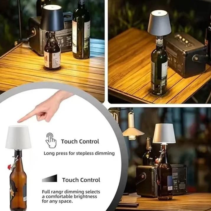 Nextores | Wireless Bottle Lamp Head - Turn Any Bottle into a Luxury Table Lamp (Rechargeable & Dimmable)