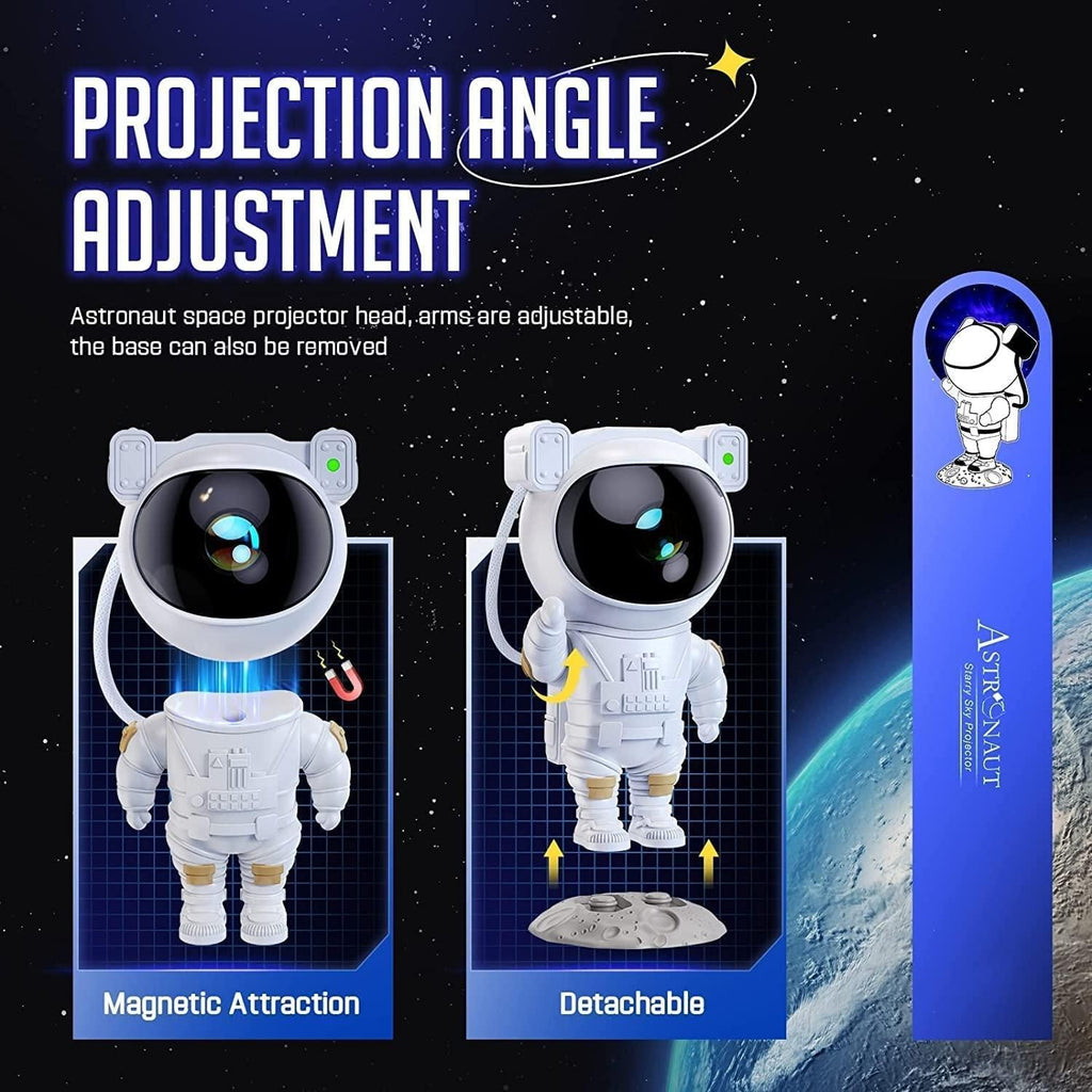 Nextores | Astronaut Galaxy Star Projector - 360° Magnetic Nebula Light with Remote