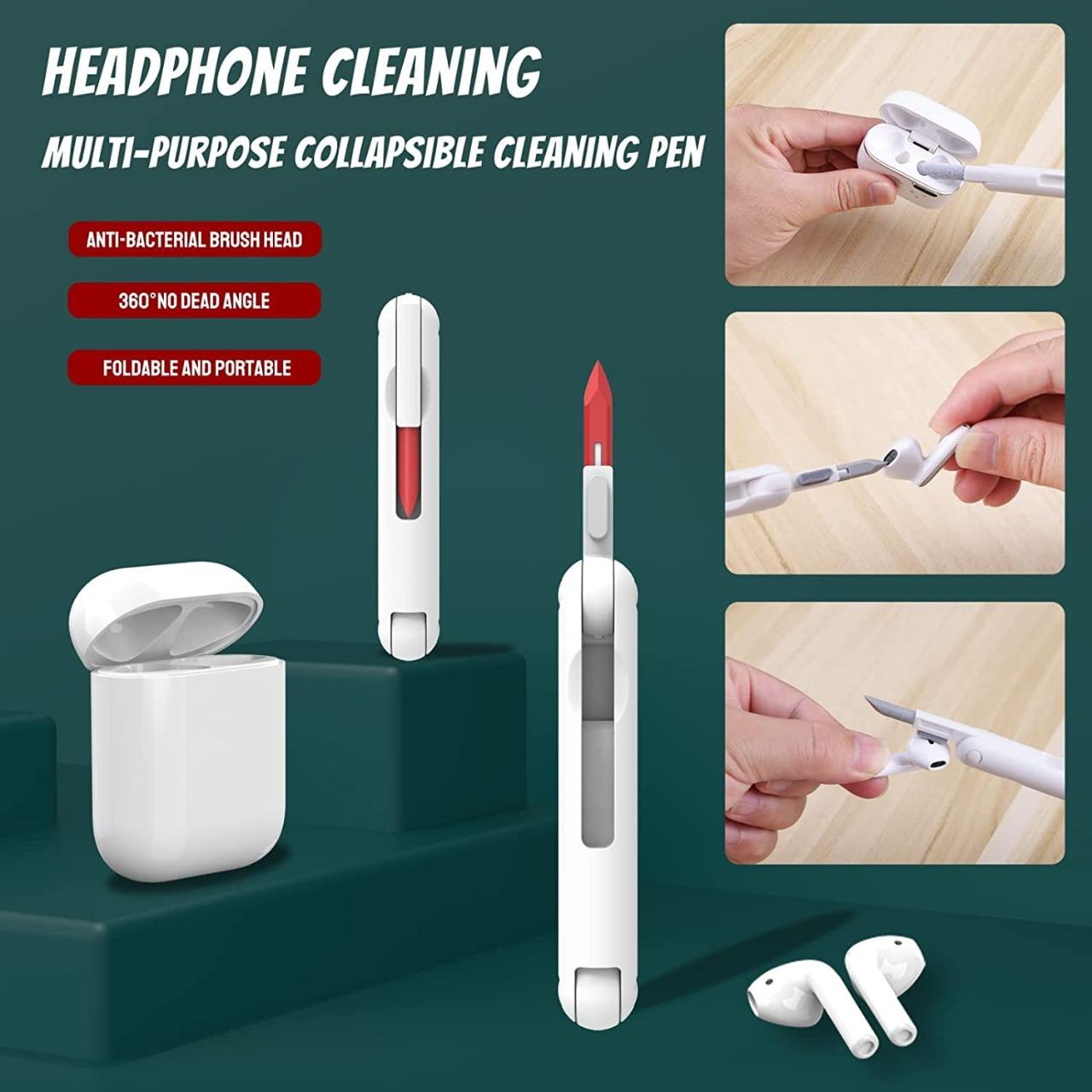 Nextores | 7-in-1 Ultimate Gadget Cleaning Kit (Brush & Pen) - For Keyboards, AirPods & Many More