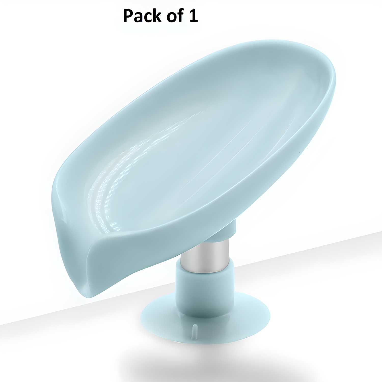 Nextores | Nordic Leaf Self-Draining Soap Holder (Suction Base) - Keeps Soap Dry & Clean